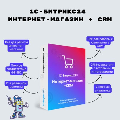 Программа для ЭВМ "1С-Битрикс24". Лицензия Интернет-магазин + CRM (12 мес.) - купить в Адлере